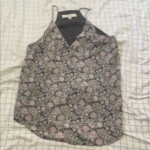 LOFT Black and Pink Floral Camisole ( XSP )